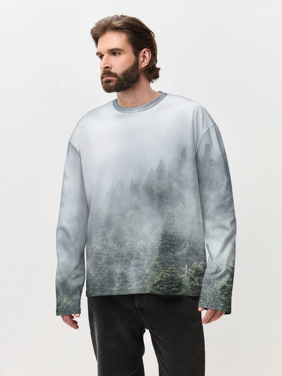Men's oversized cotton long sleeve