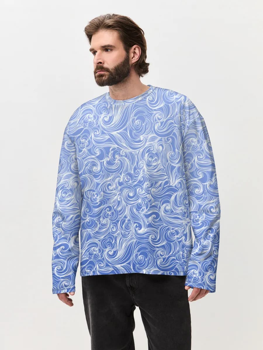 Men's oversized cotton long sleeve