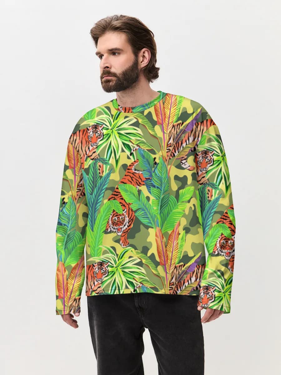 Men's oversized cotton long sleeve