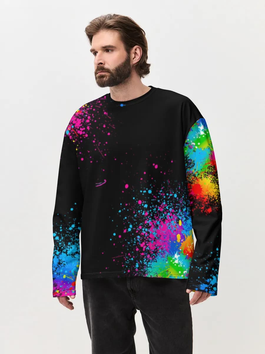 Men's oversized cotton long sleeve