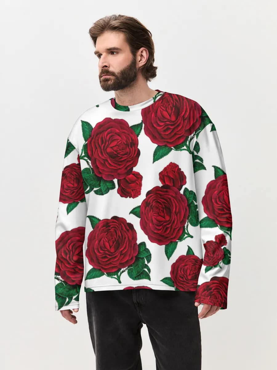 Men's oversized cotton long sleeve