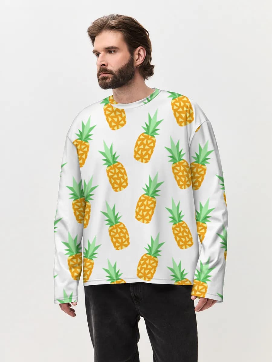 Men's oversized cotton long sleeve
