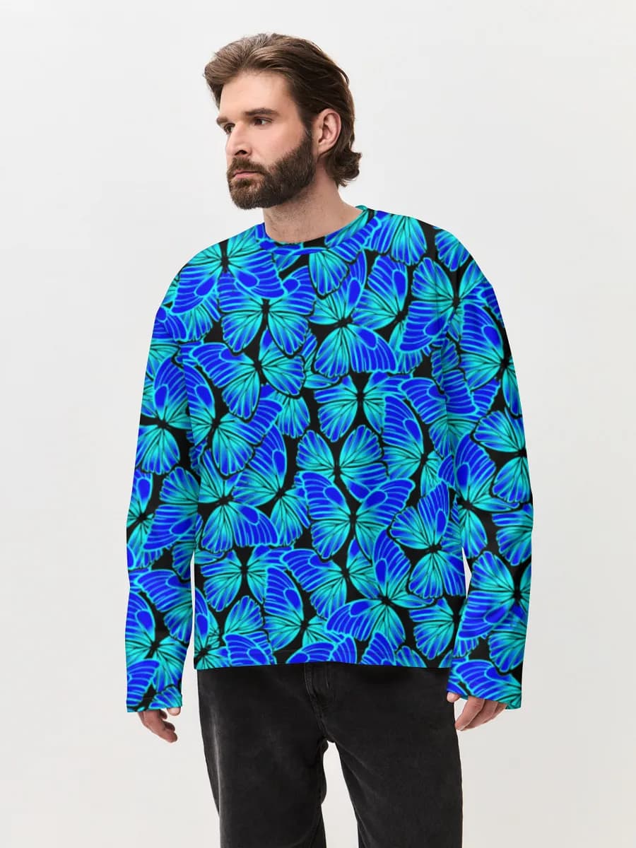 Men's oversized cotton long sleeve