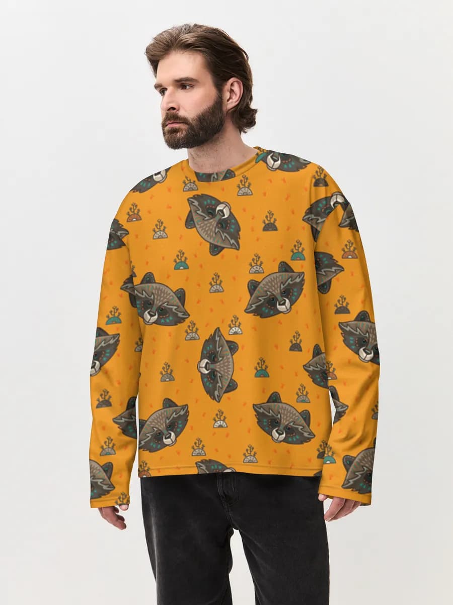Men's oversized cotton long sleeve