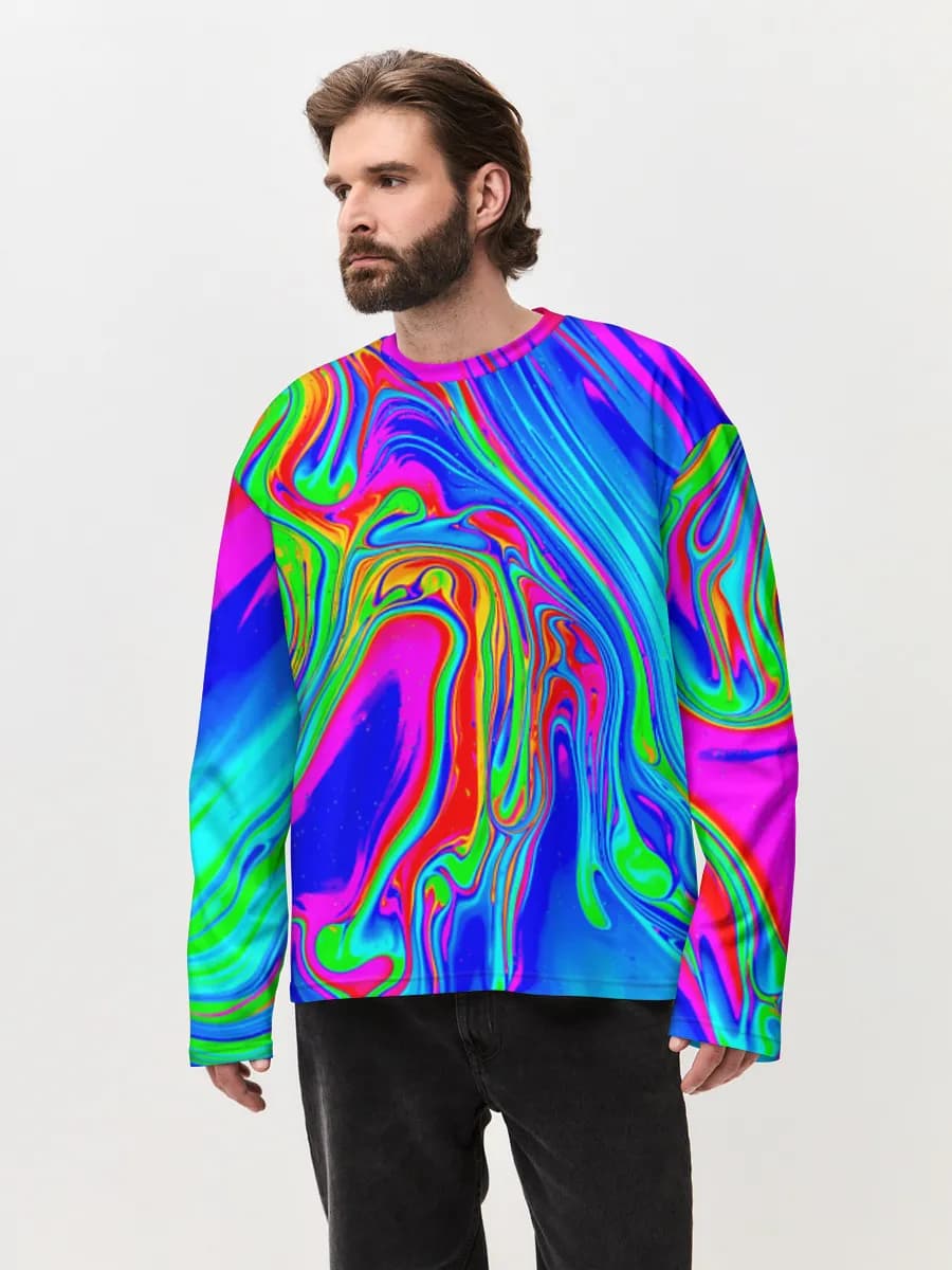 Men's oversized cotton long sleeve