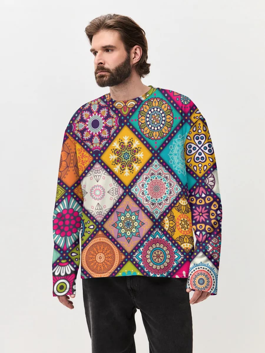 Men's oversized cotton long sleeve