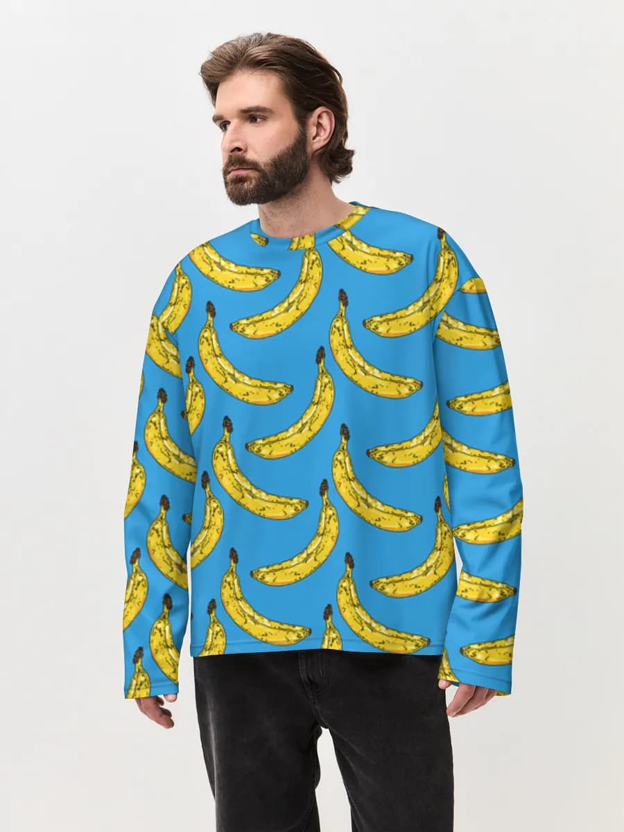 T-shirt Manches Longues Coton Oversize Homme