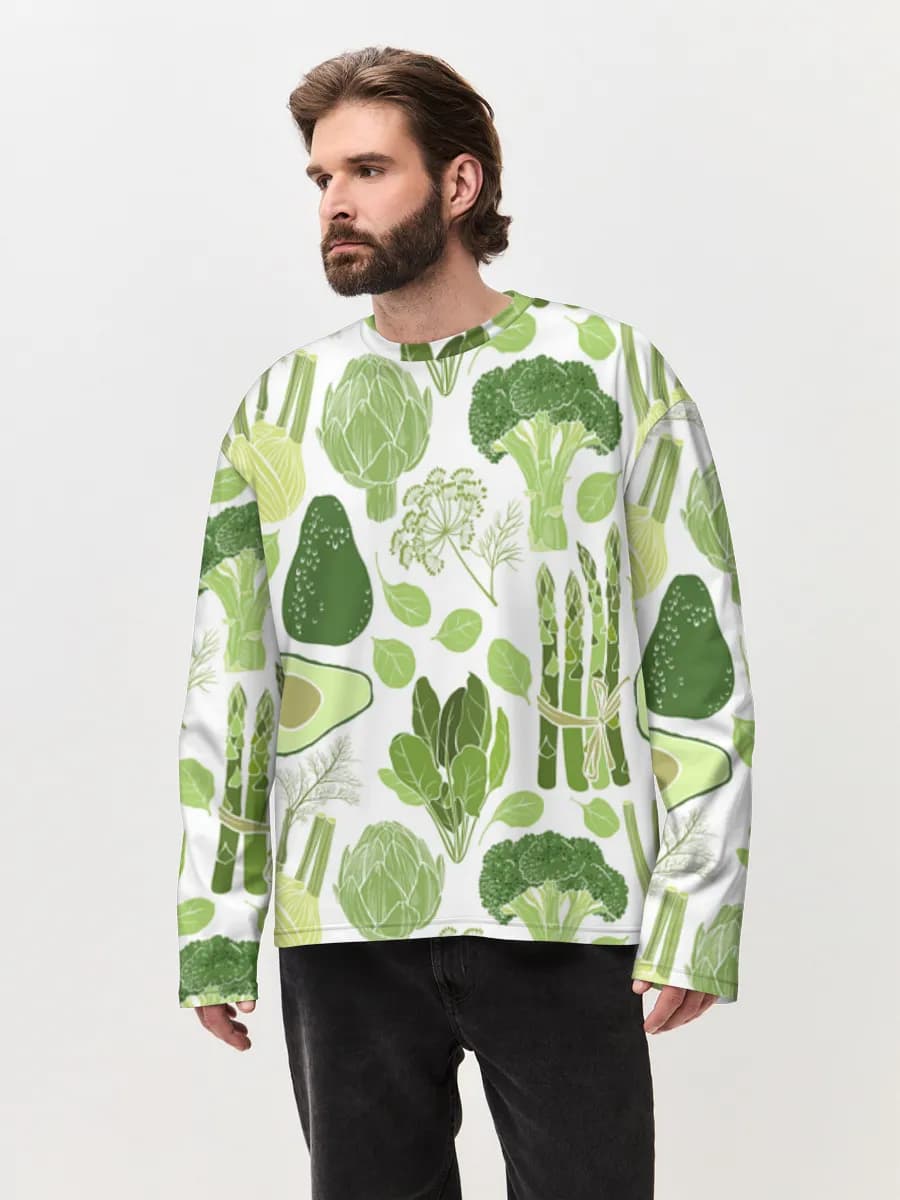 Men's oversized cotton long sleeve