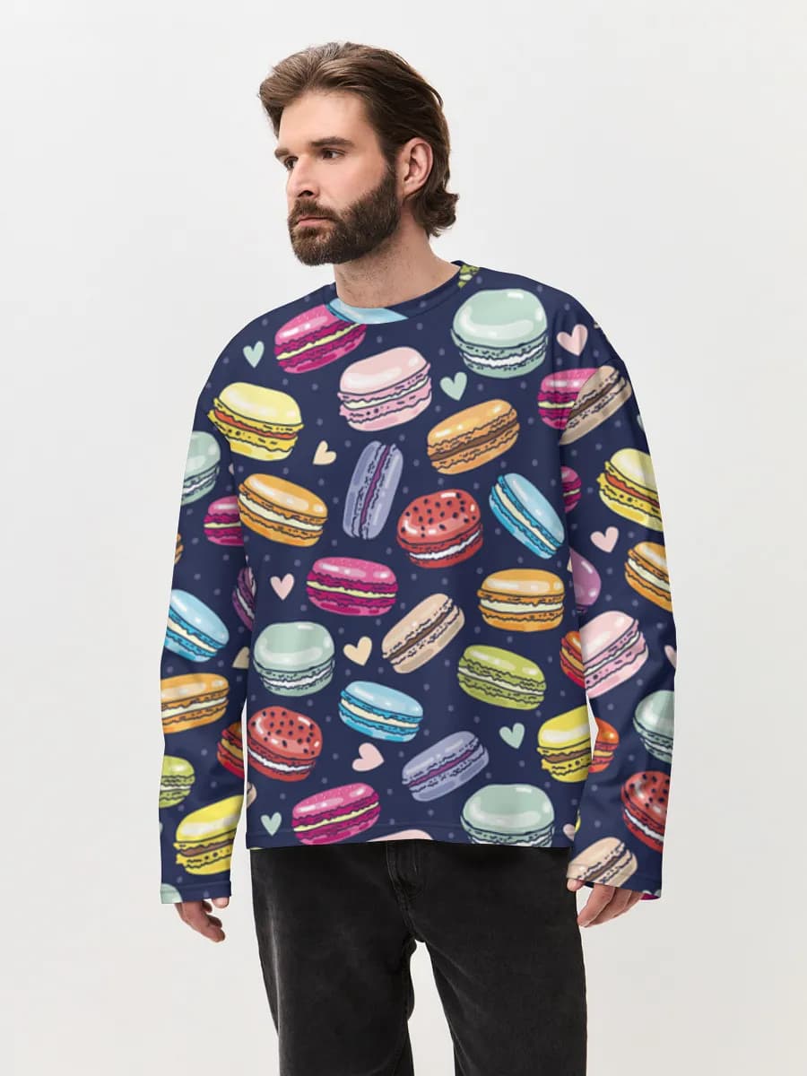 Men's oversized cotton long sleeve