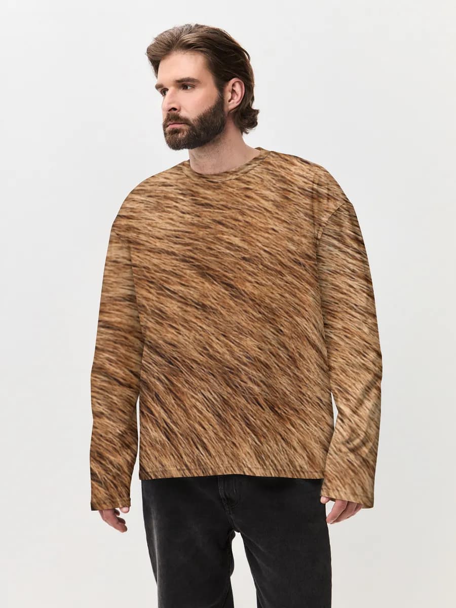 Men's oversized cotton long sleeve