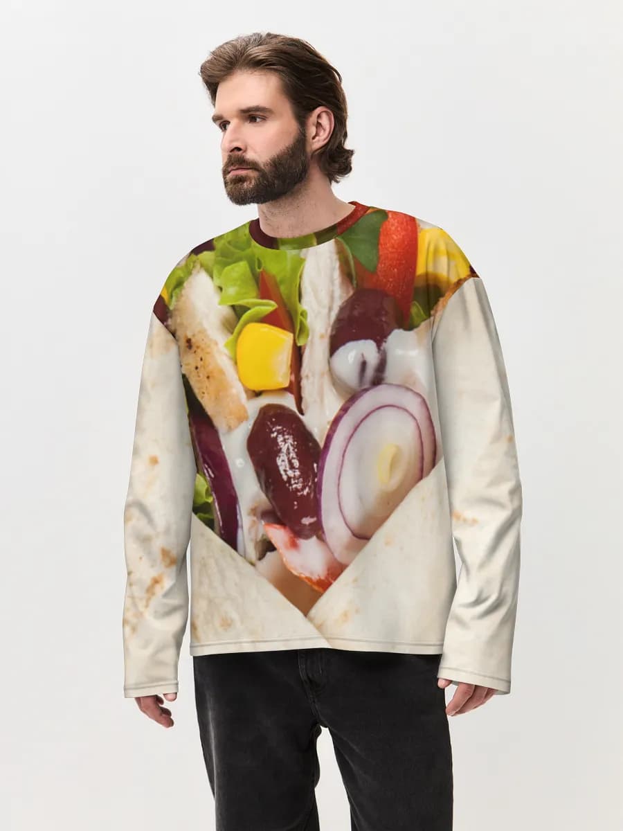 Men's oversized cotton long sleeve