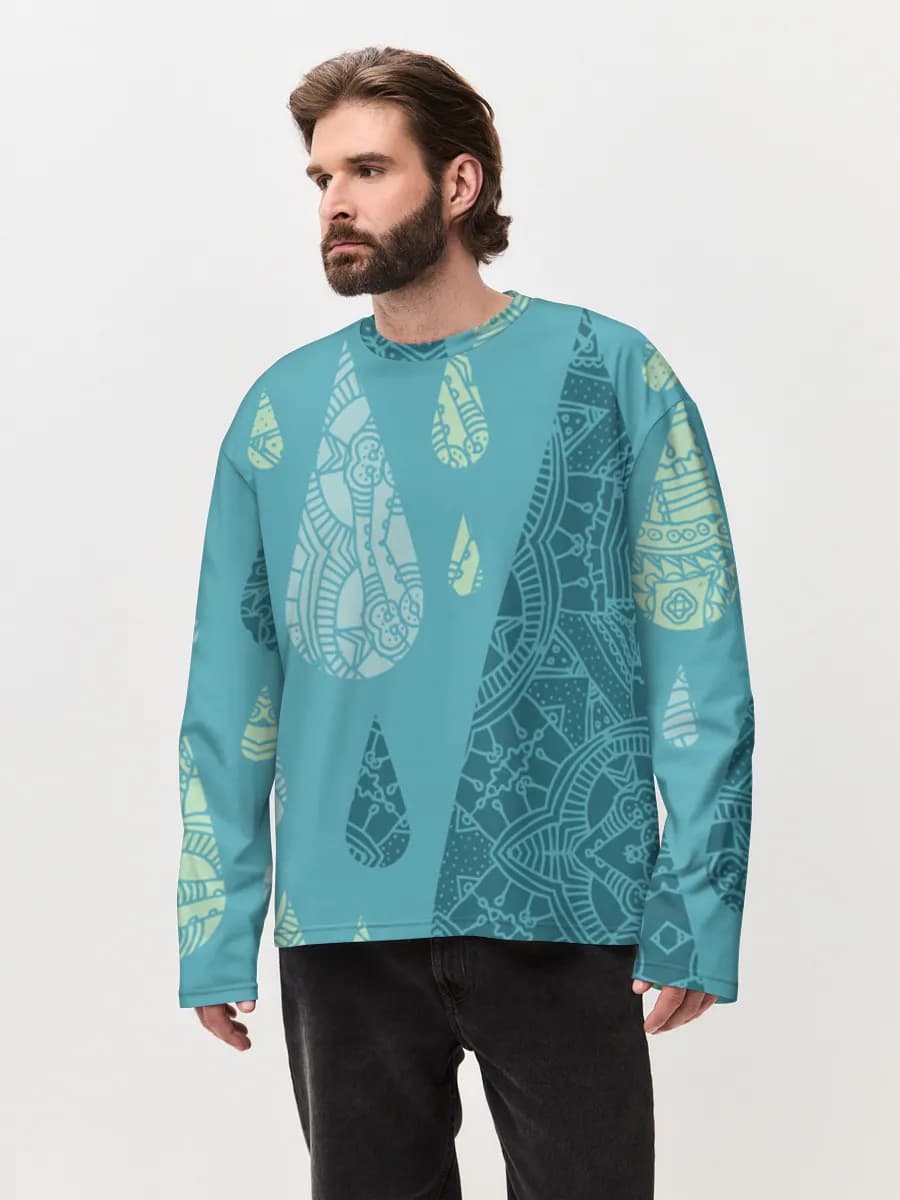 Men's oversized cotton long sleeve