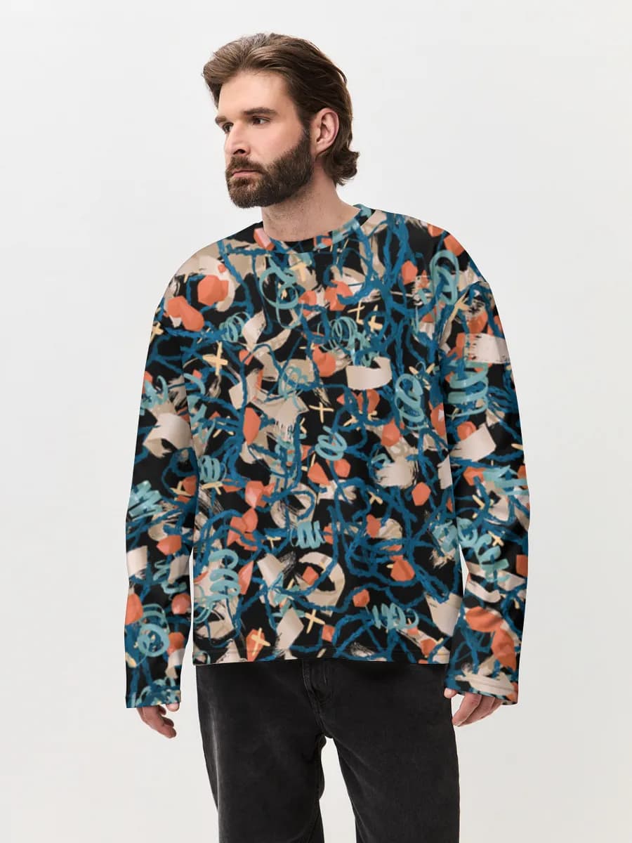 Men's oversized cotton long sleeve