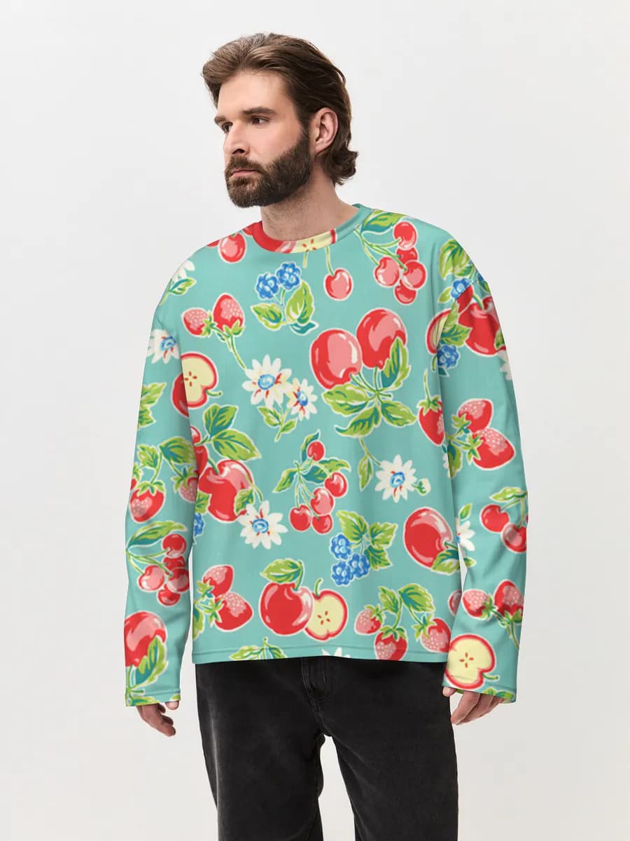 Men's oversized cotton long sleeve