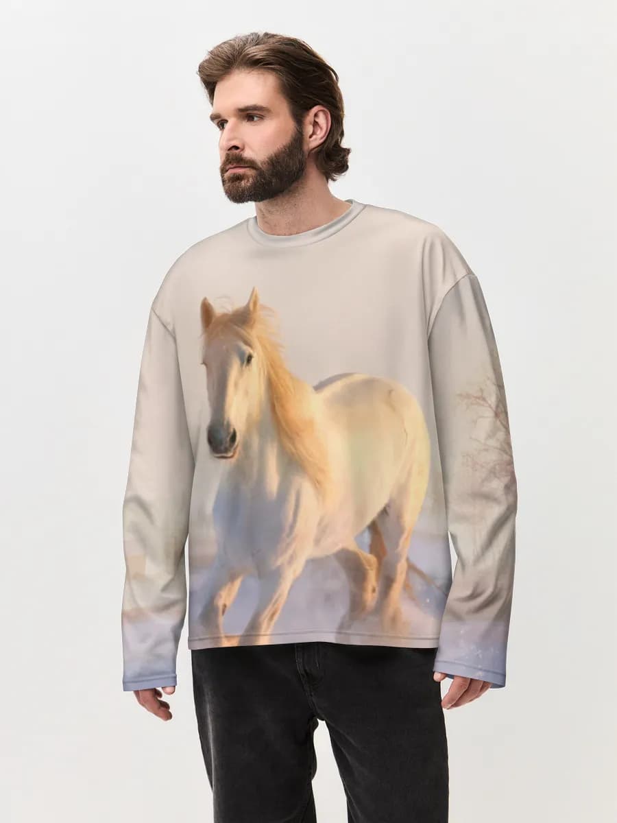 Men's oversized cotton long sleeve