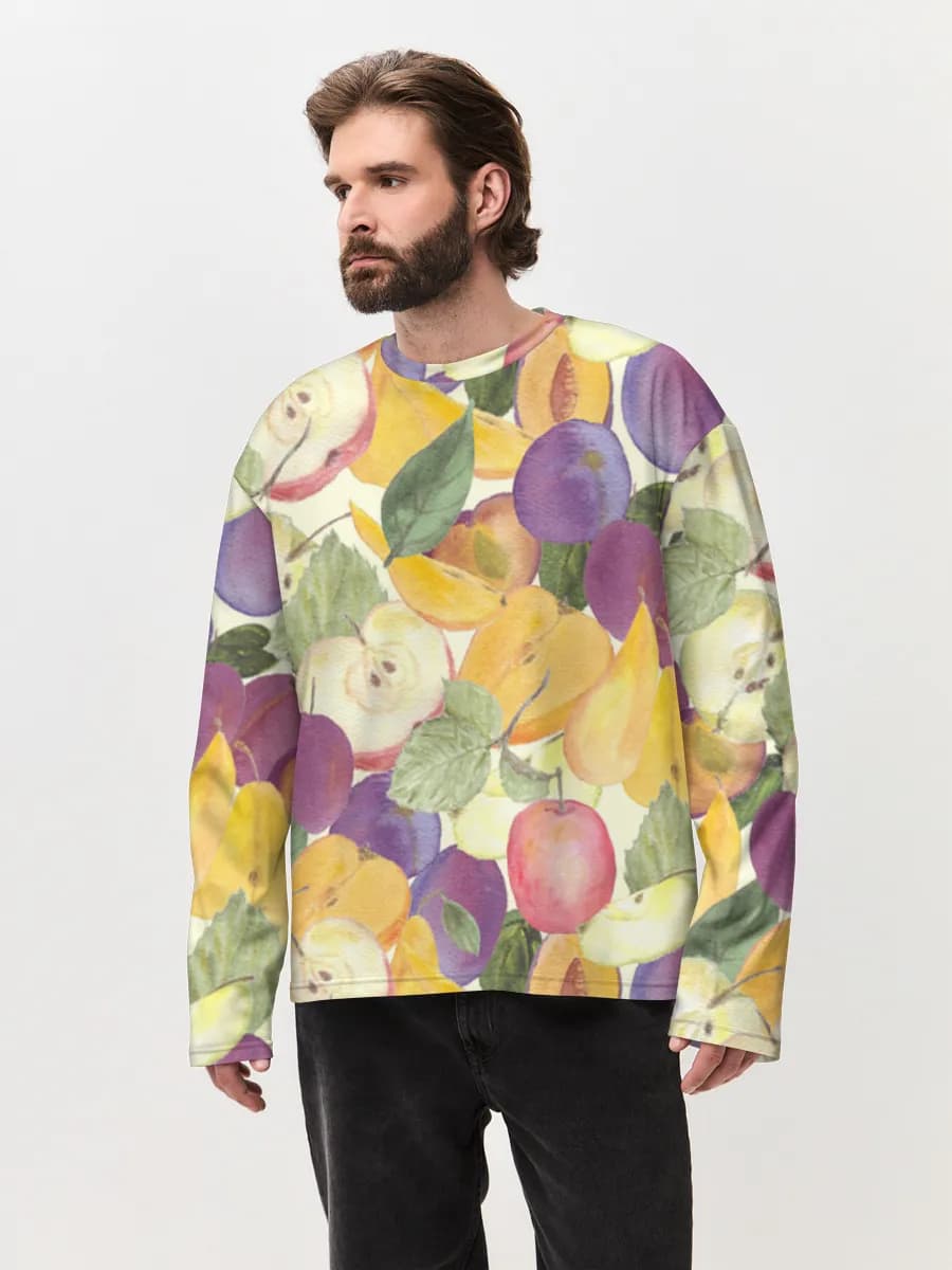 Men's oversized cotton long sleeve