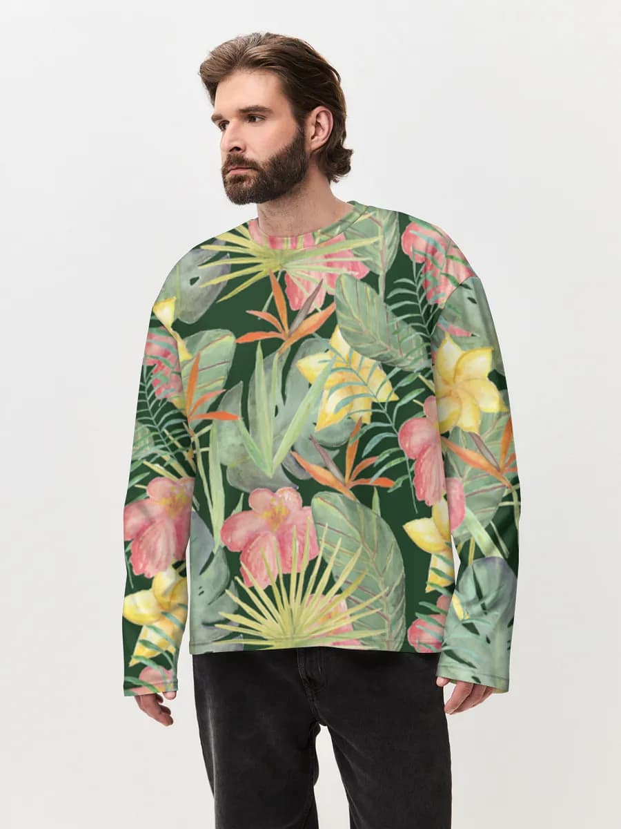 Men's oversized cotton long sleeve