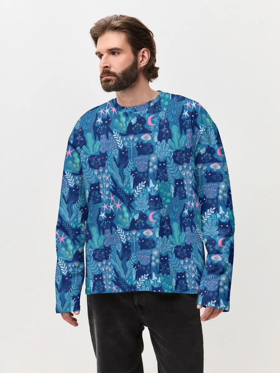 Men's oversized cotton long sleeve