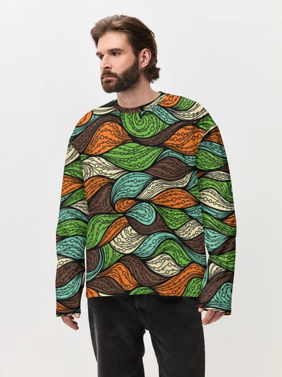 Men's oversized cotton long sleeve