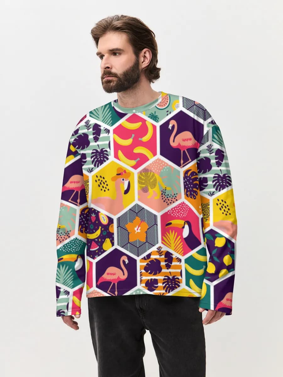 Men's oversized cotton long sleeve