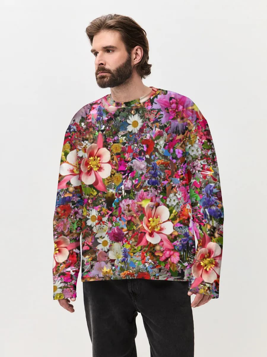 Men's oversized cotton long sleeve