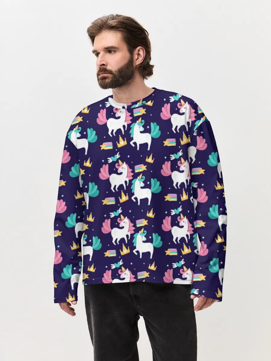 Men's oversized cotton long sleeve