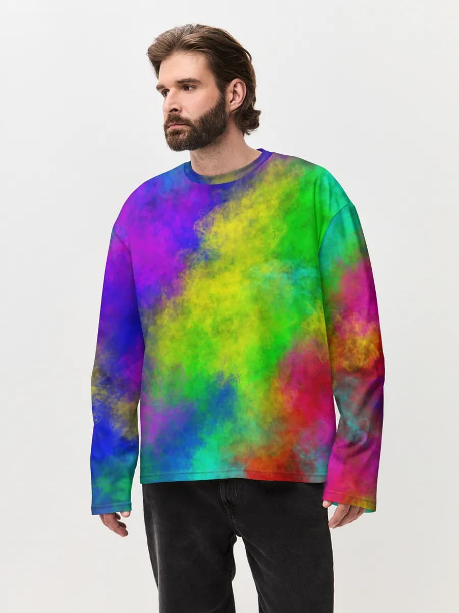 Men's oversized cotton long sleeve
