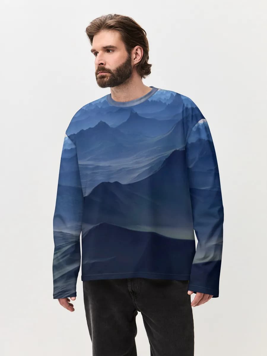 Men's oversized cotton long sleeve