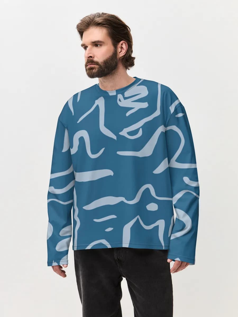 Men's oversized cotton long sleeve