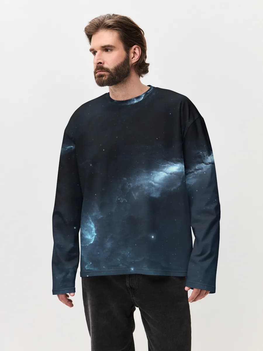 Men's oversized cotton long sleeve