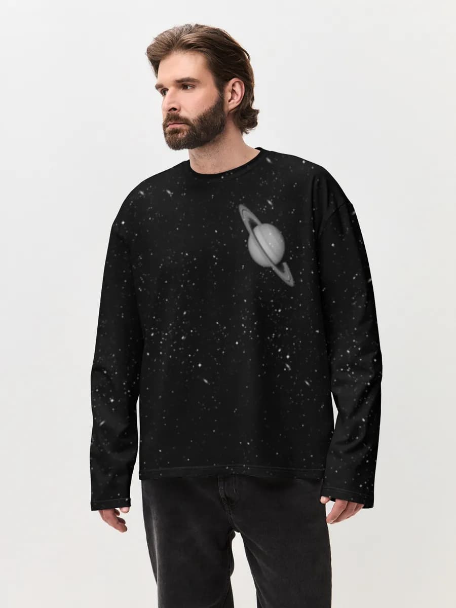 Men's oversized cotton long sleeve