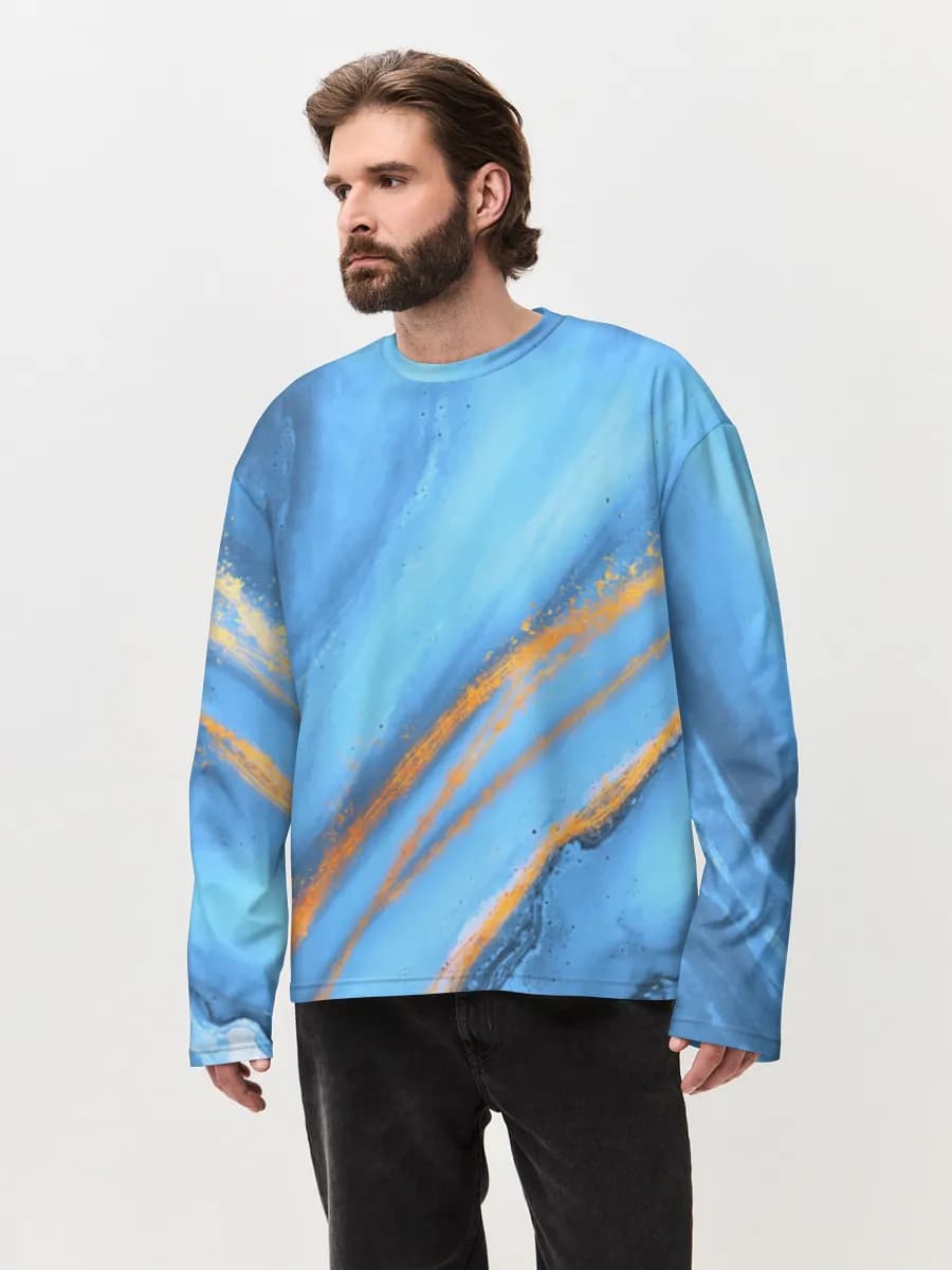 Men's oversized cotton long sleeve