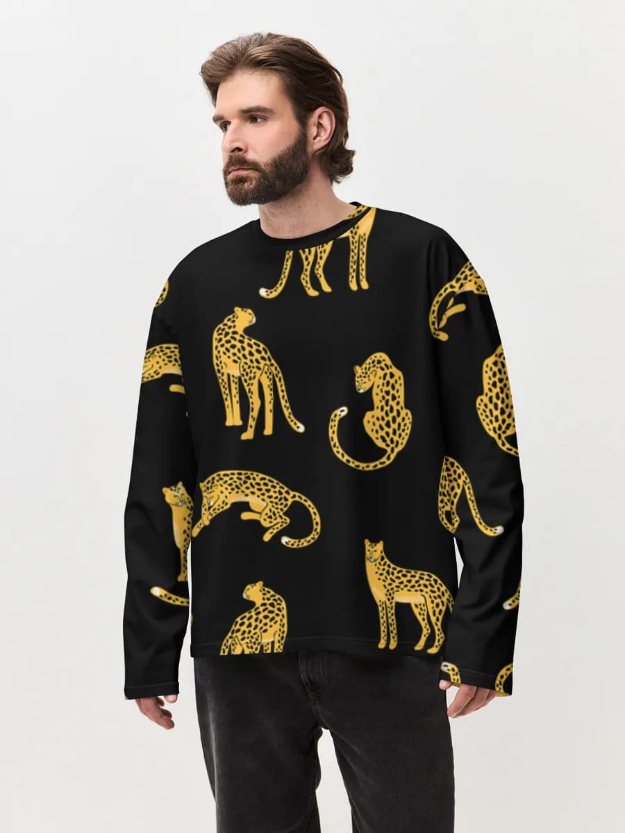 T-shirt Manches Longues Coton Oversize Homme
