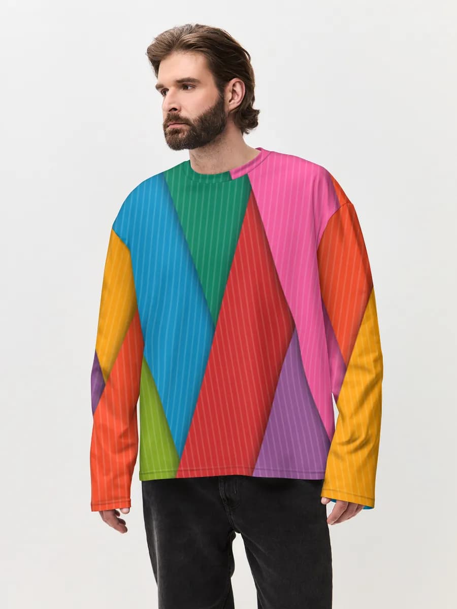 Men's oversized cotton long sleeve