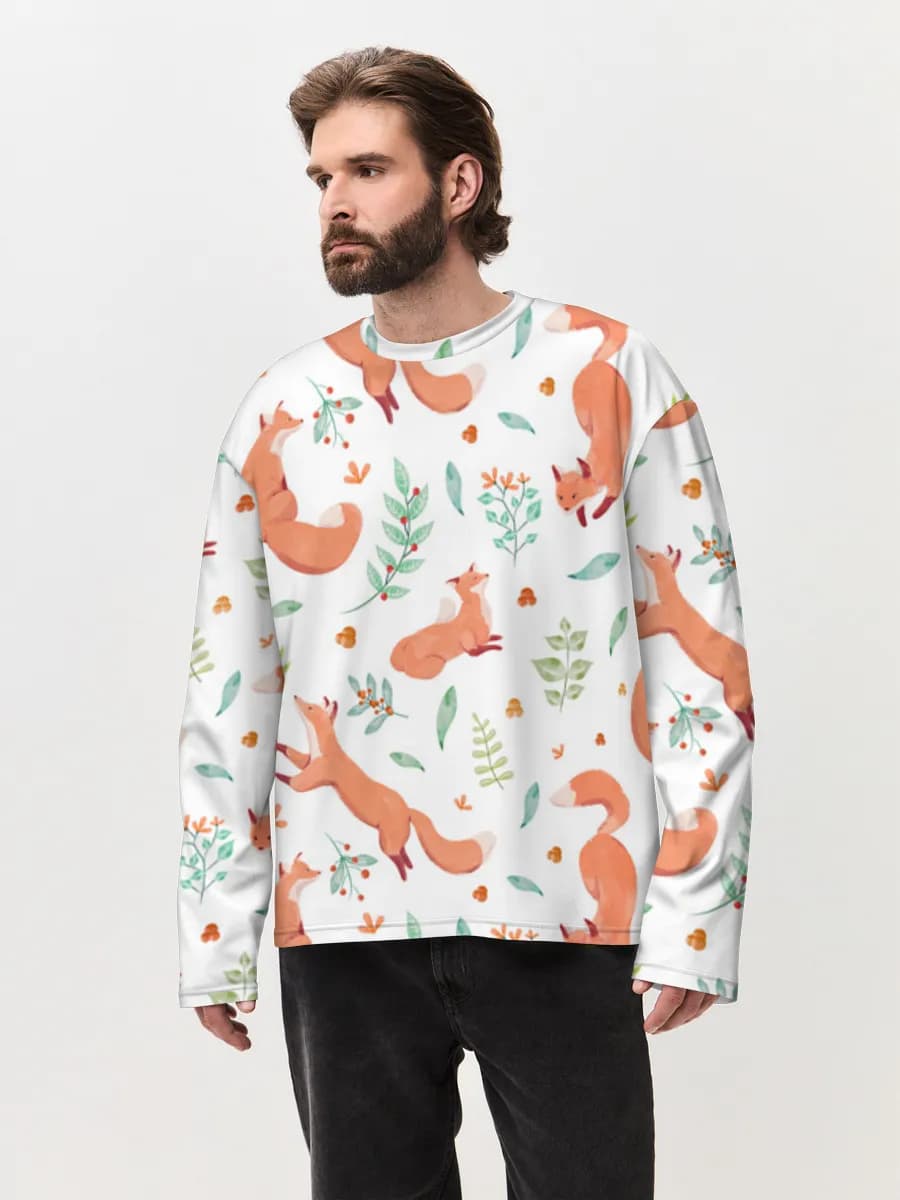 T-shirt Manches Longues Coton Oversize Homme
