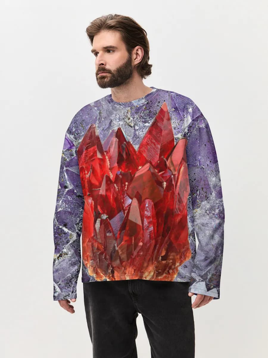 Men's oversized cotton long sleeve