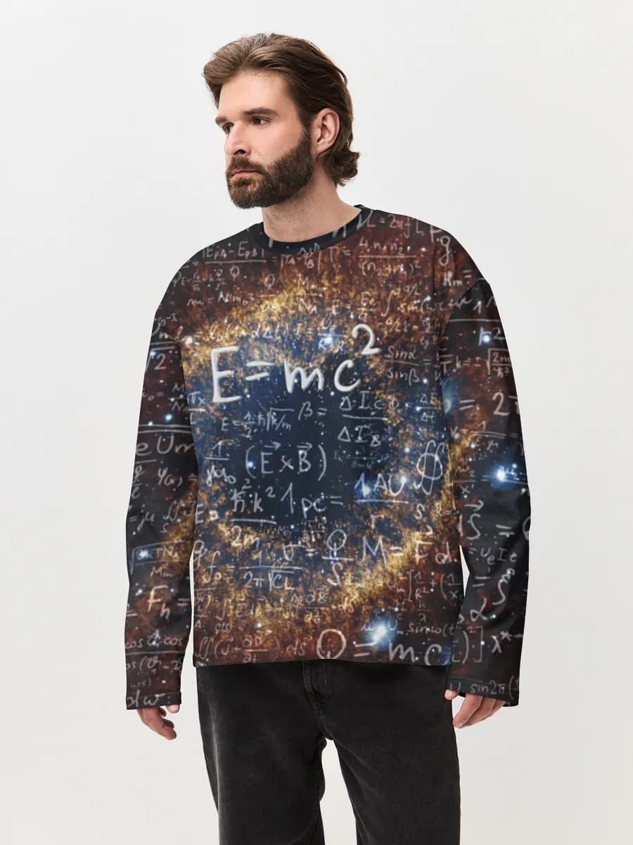 Men's oversized cotton long sleeve