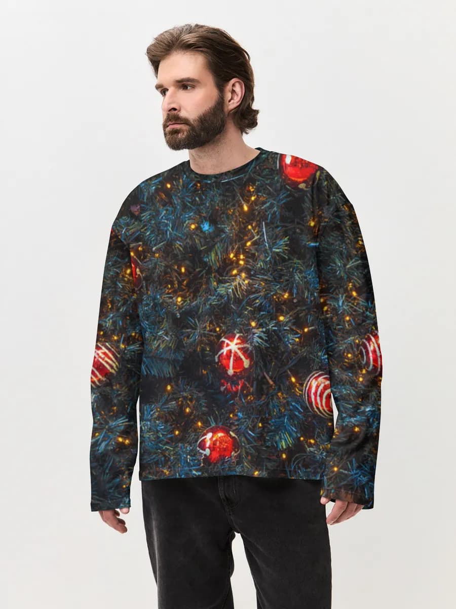 Men's oversized cotton long sleeve