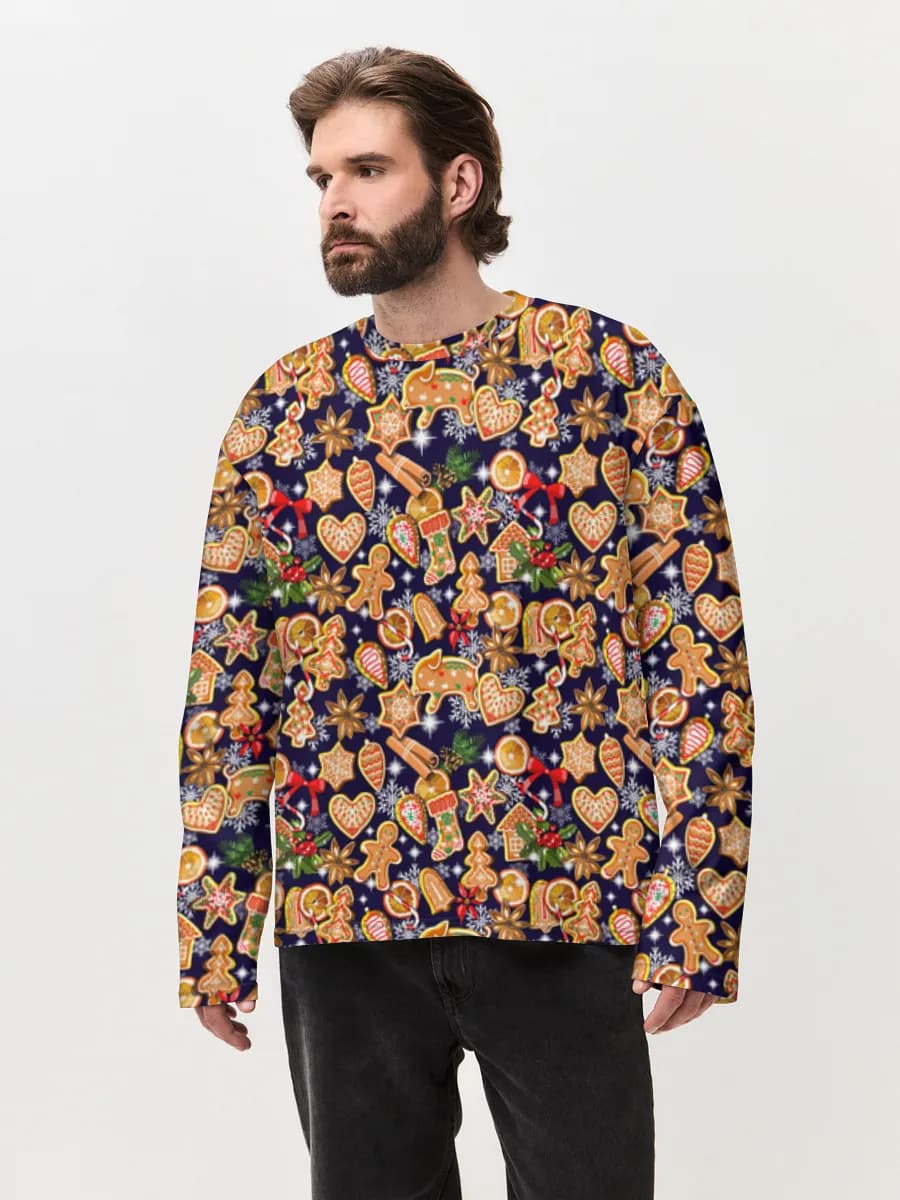 Men's oversized cotton long sleeve