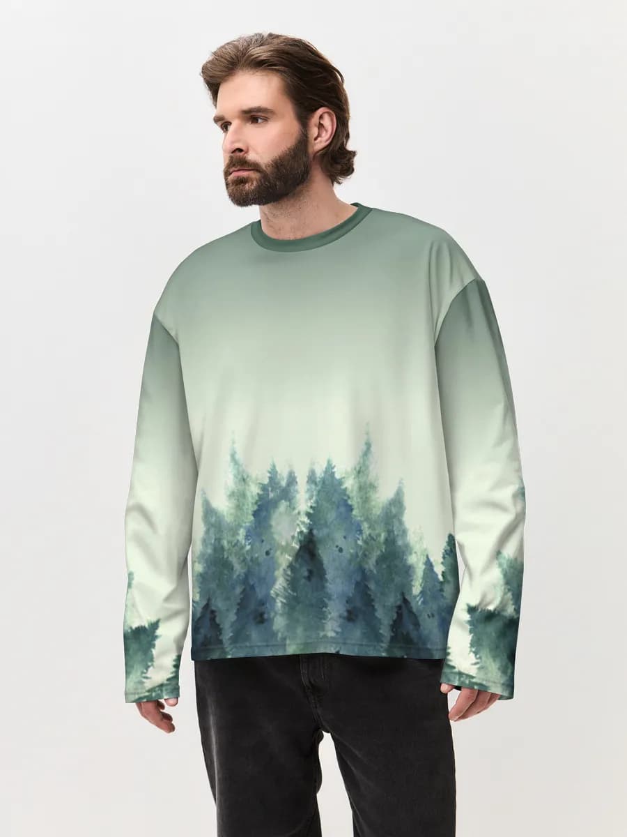 Men's oversized cotton long sleeve