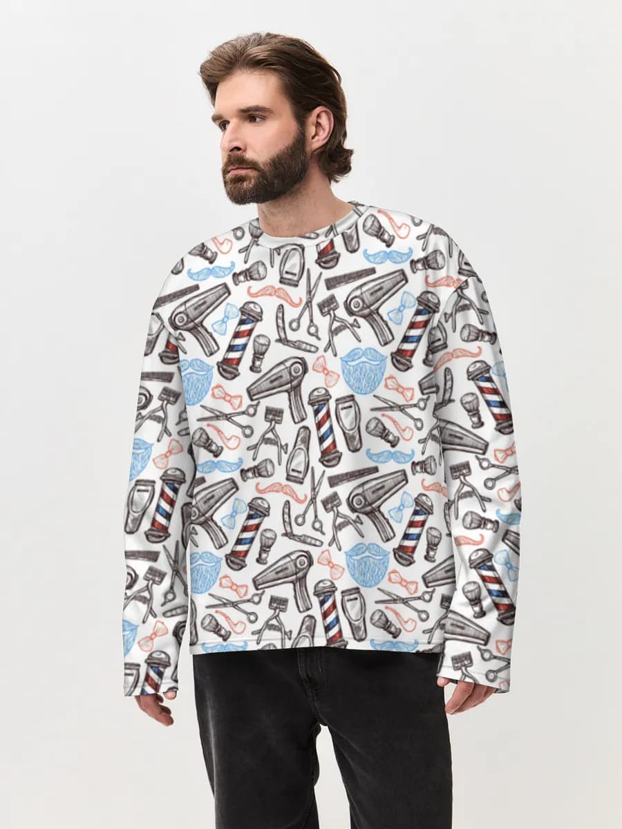 Men's oversized cotton long sleeve