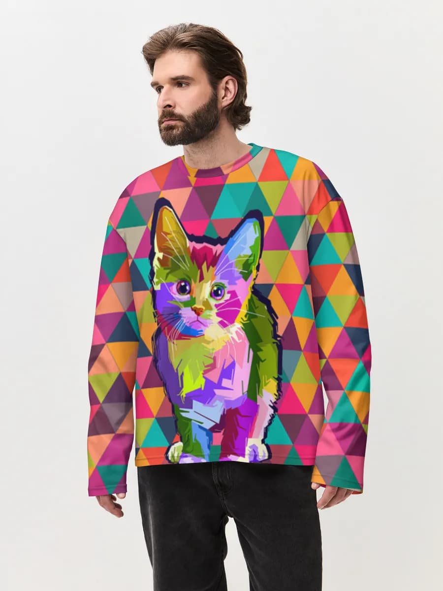 Men's oversized cotton long sleeve