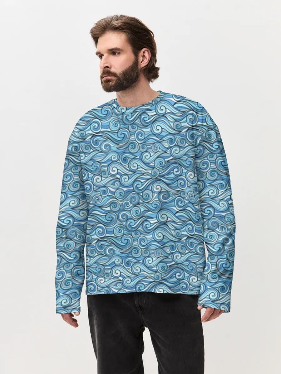 Men's oversized cotton long sleeve