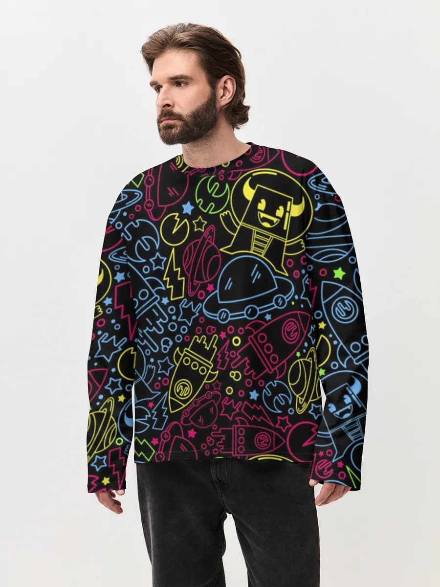 Men's oversized cotton long sleeve