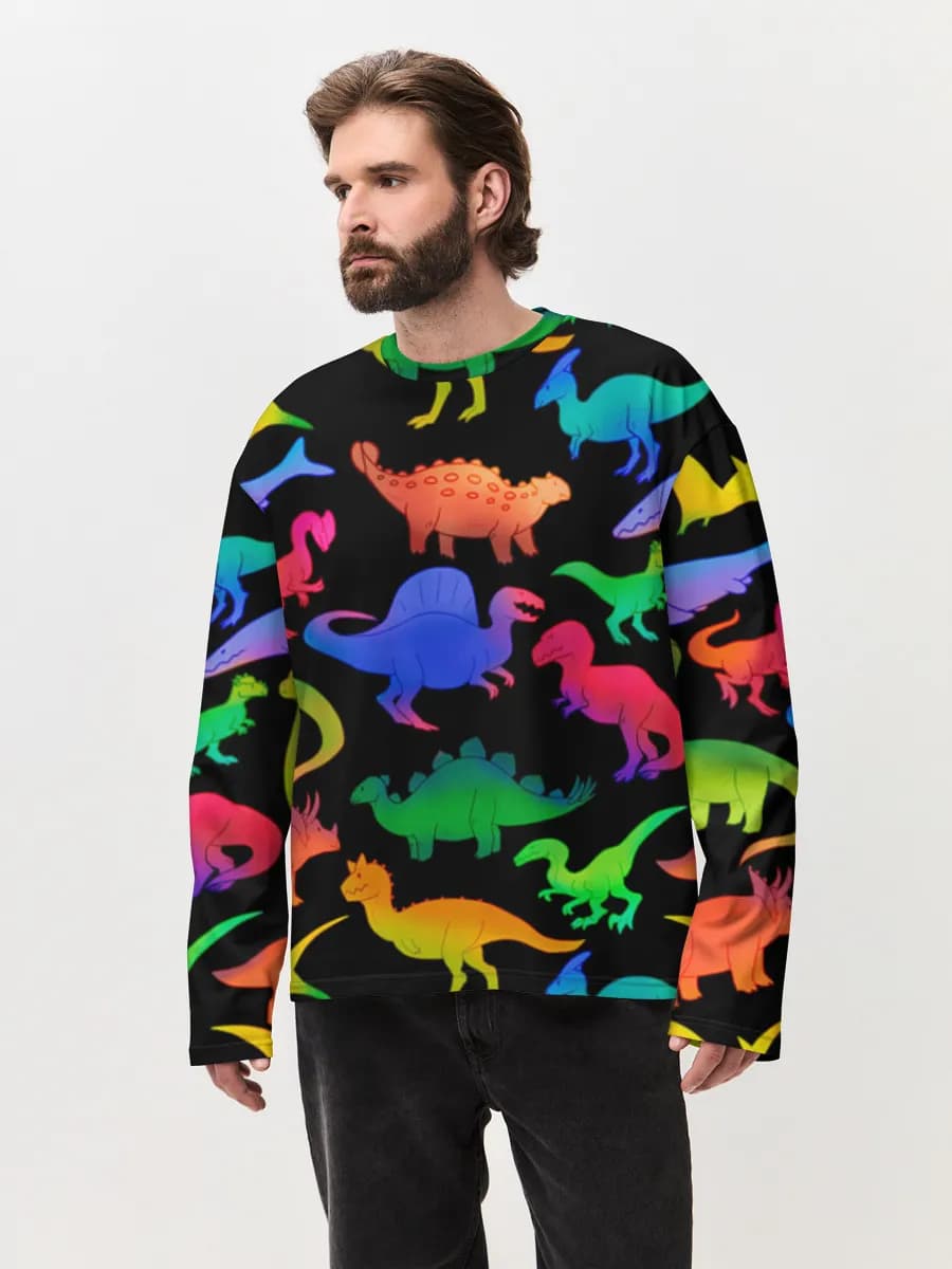 T-shirt Manches Longues Coton Oversize Homme
