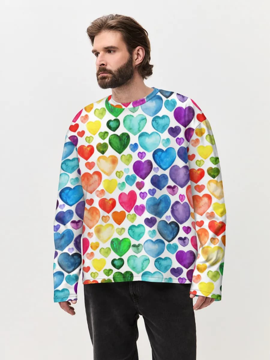 Men's oversized cotton long sleeve