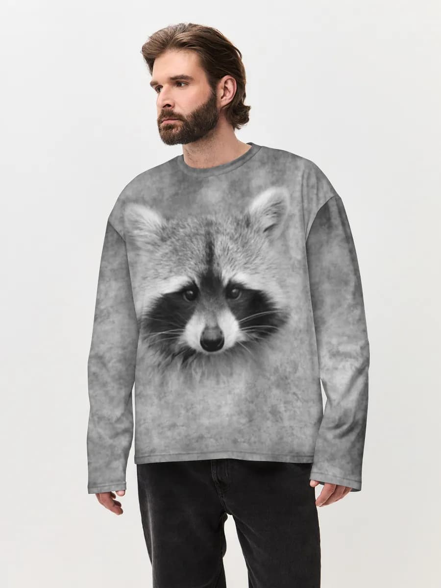 Men's oversized cotton long sleeve