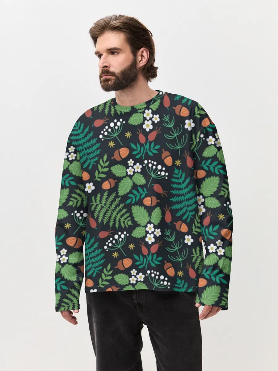 Men's oversized cotton long sleeve
