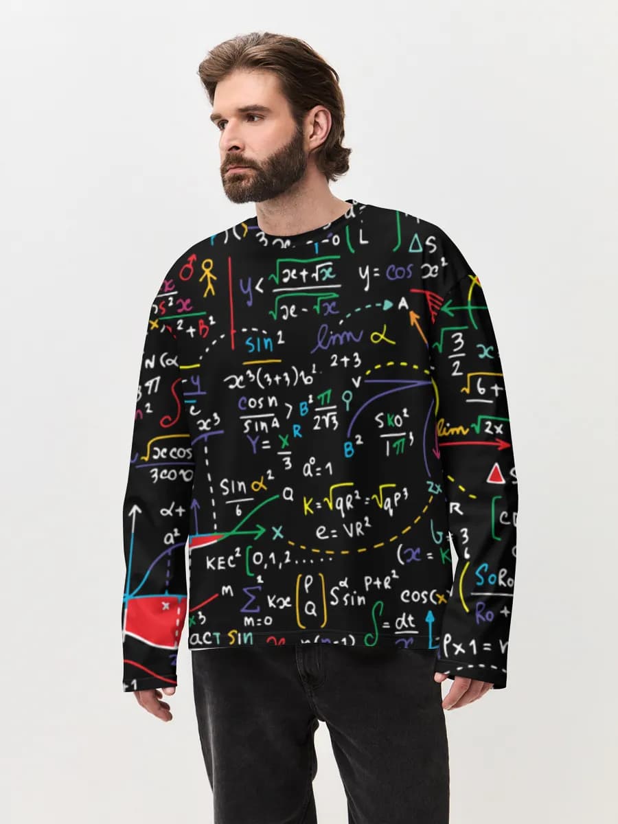 Men's oversized cotton long sleeve