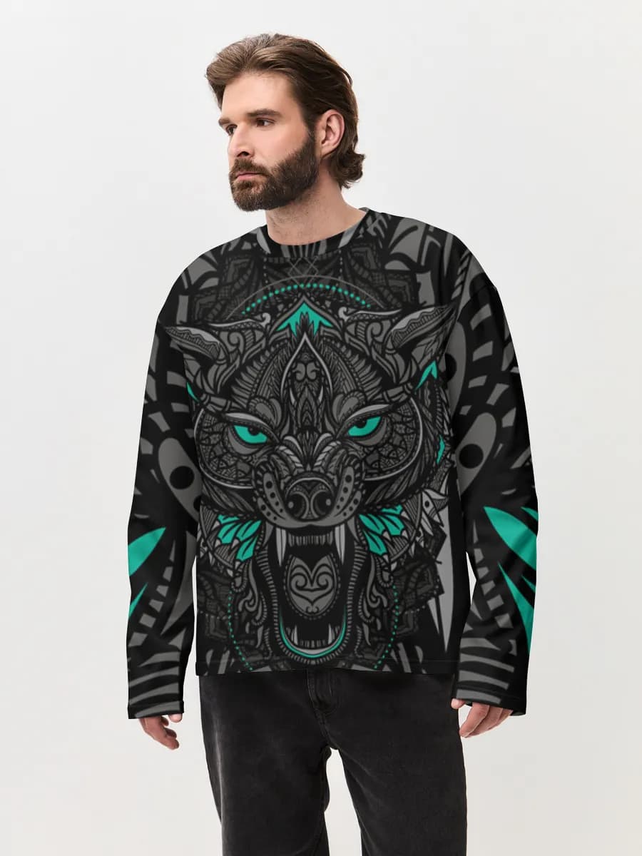 Men's oversized cotton long sleeve